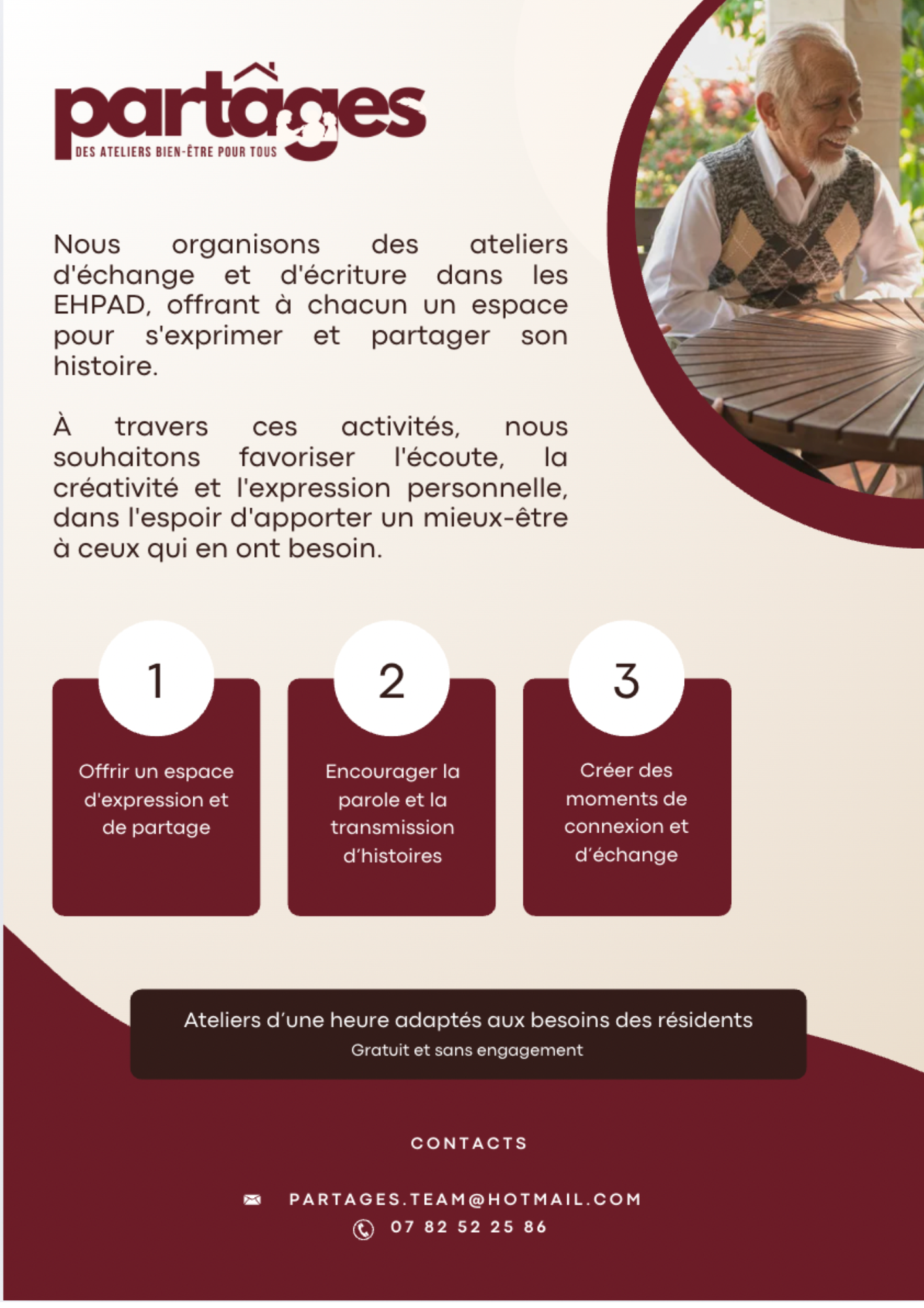 Premier flyer du projet Partages